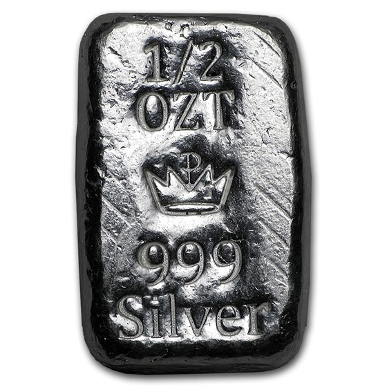 1/2 oz Hand Poured Silver Bar - MPM 1/2 oz Hand Poured Silver Bar - MPM
